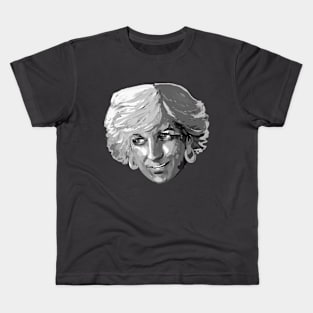 Diana Black and White Portrait Kids T-Shirt